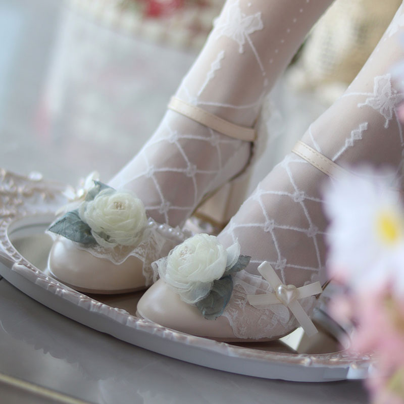 Lace Bow Flower Shoes SE22244 – SANRENSE