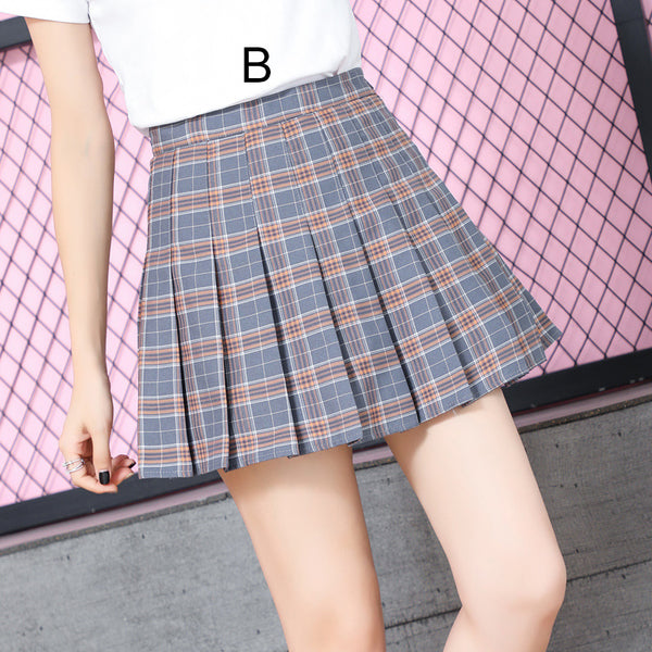 Students Grid Pleated Skirt SE7544 – SANRENSE