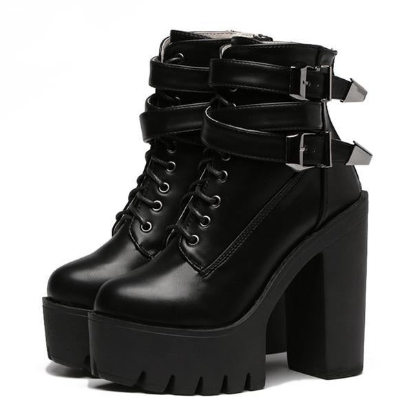 black platform boots goth