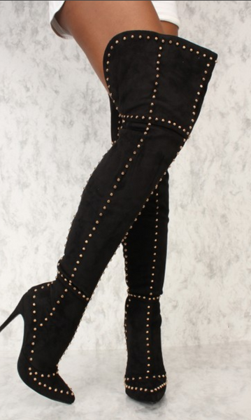 studded thigh boots