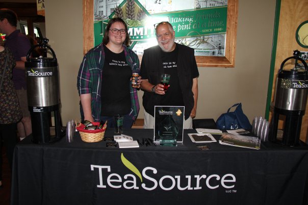 Eden Prairie manager, Georgia, and TeaSource owner, Bill Waddington, at the Make It So release party