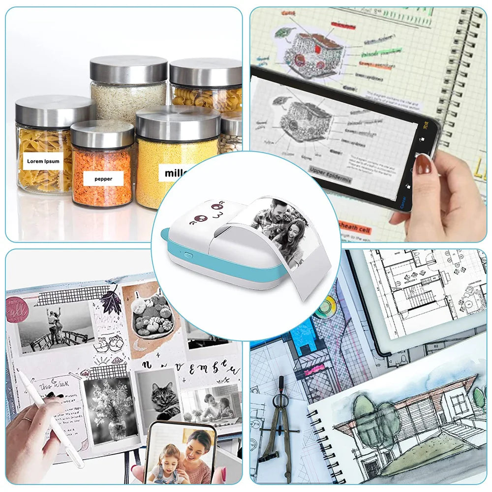 Mini Bluetooth Label Printer – Portable Note & Photo Pocket Printer Trikidsworld