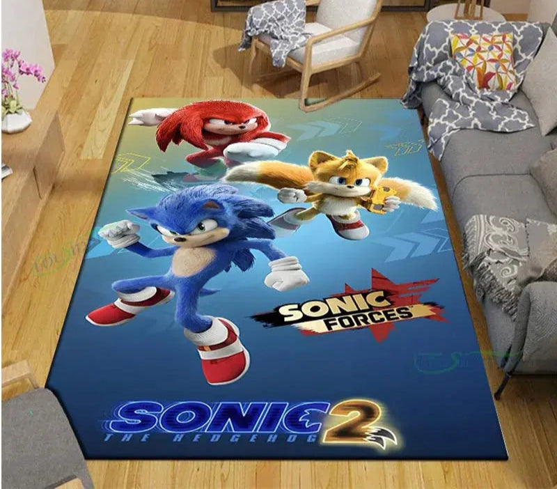 Anime Characters S-Sonics Carpet for  Living Room Home Sofa Decoration,Children Game Large Decor Floor Mat Yoga Mat Large Carpet Trikidsworld