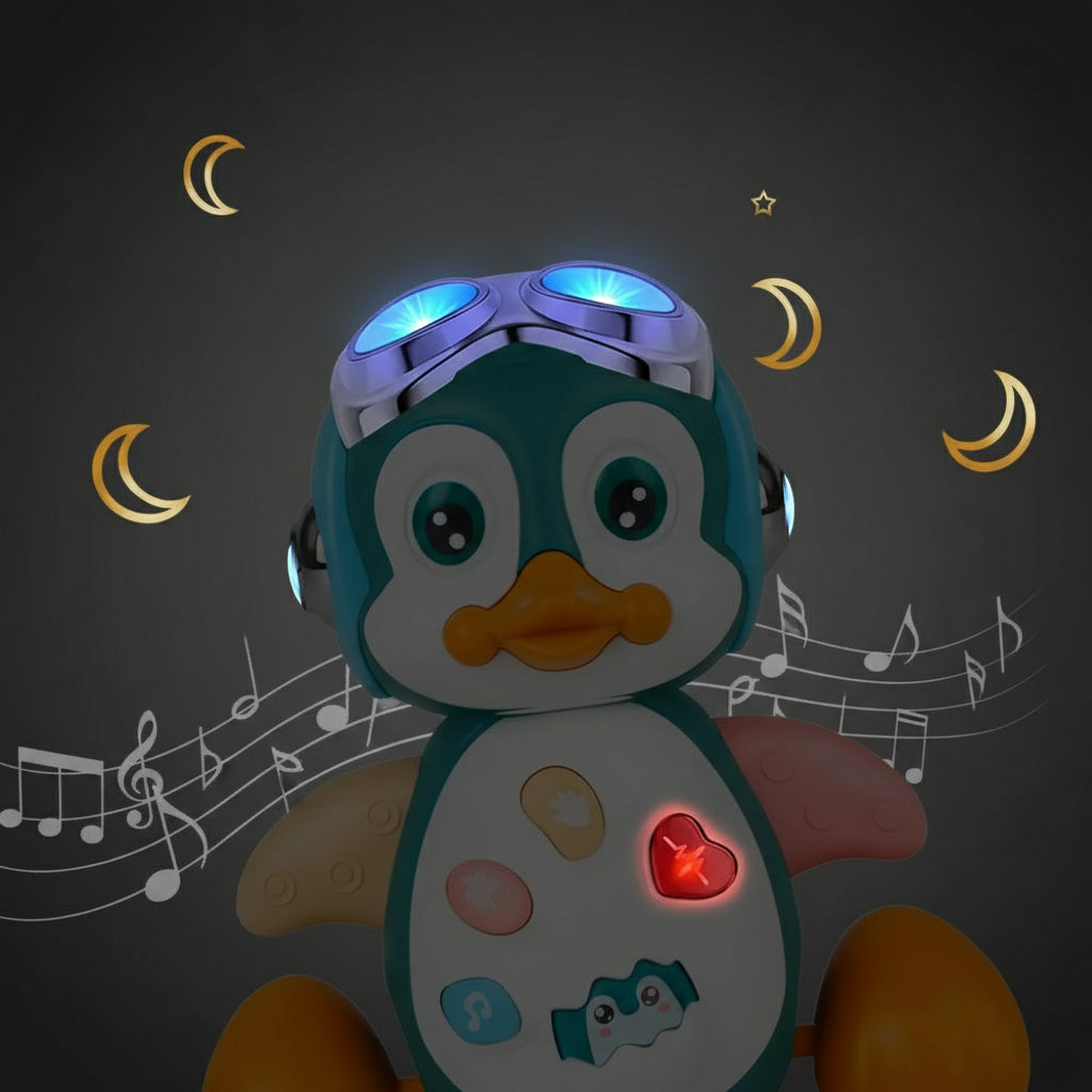 Baby Crawling Toys Musical Penguin Infant Moving Walking Dancing Toys with Light Toddler Interactive Development Tummy Time Gift Trikidsworld
