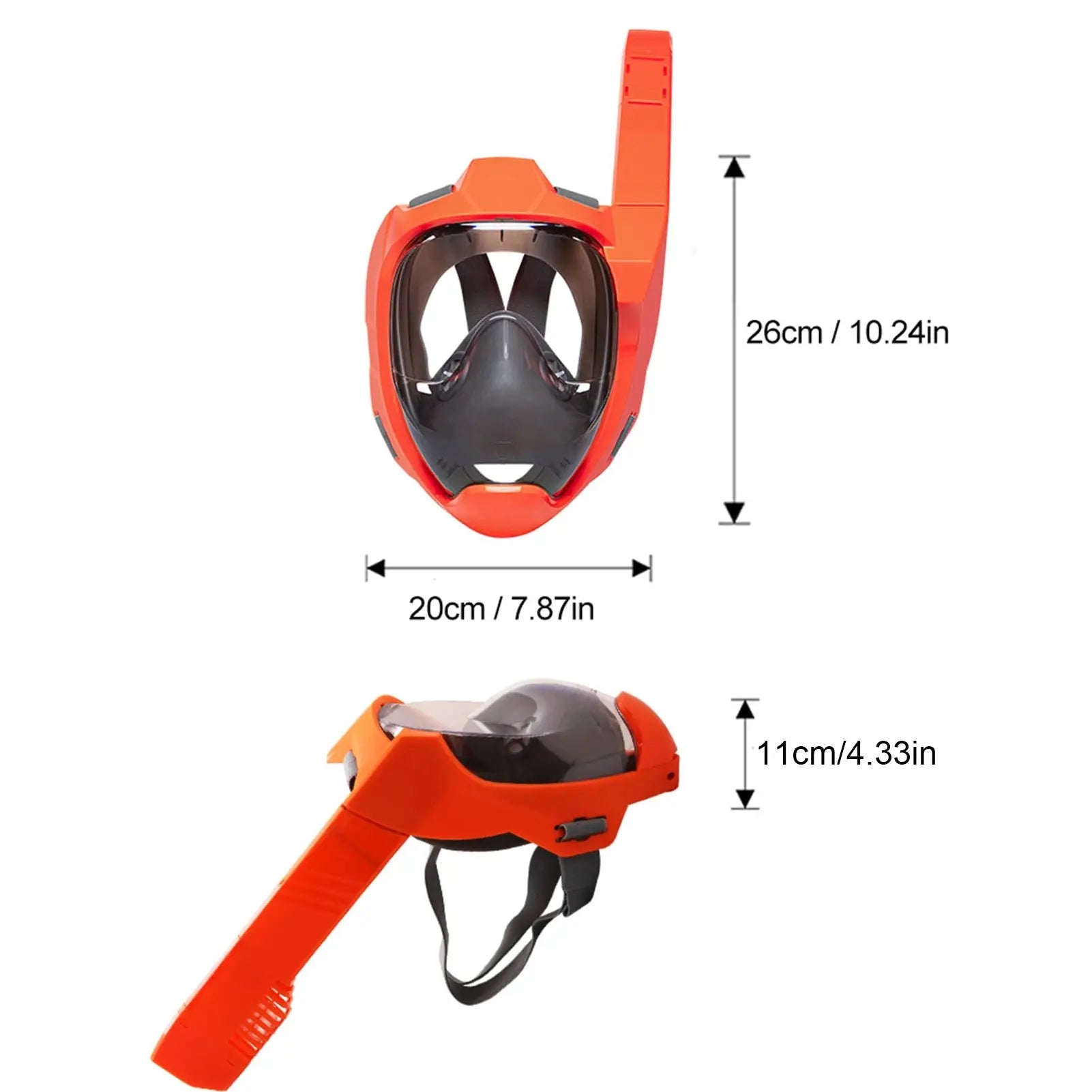 Snorkel Mask Full Face with Full Dry Breathing System Snorkeling Gear 180° Panoramic View Snorkel Mask with Anti-Fog Anti-Leak Trikidsworld