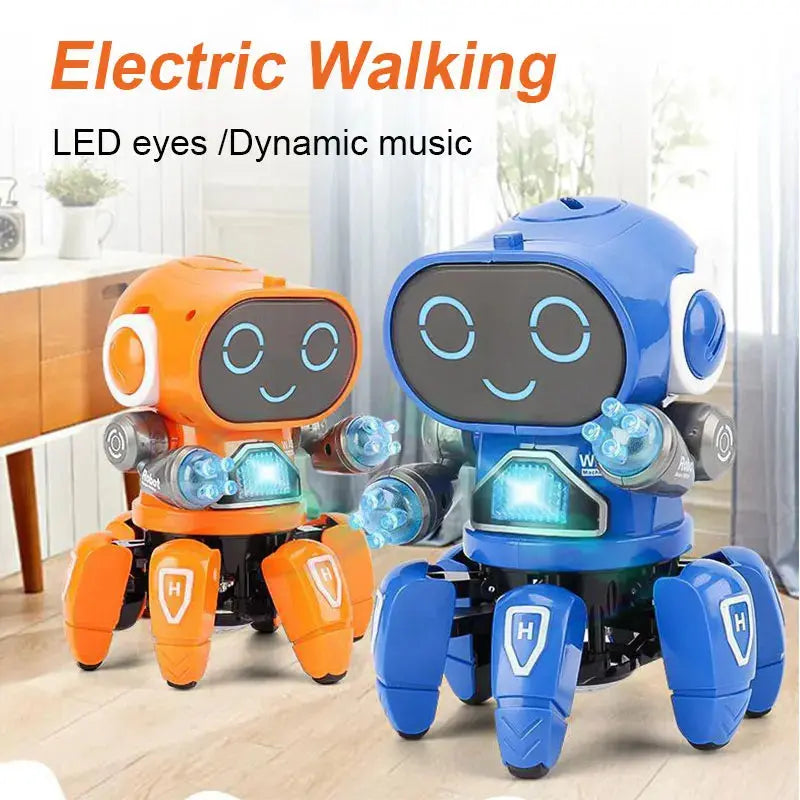 Dance Music 6 Claws Robot Octopus Spider Robots Vehicle Birthday Gift Toys for Children Kids Early Education Baby Toy Boys Girls Trikidsworld