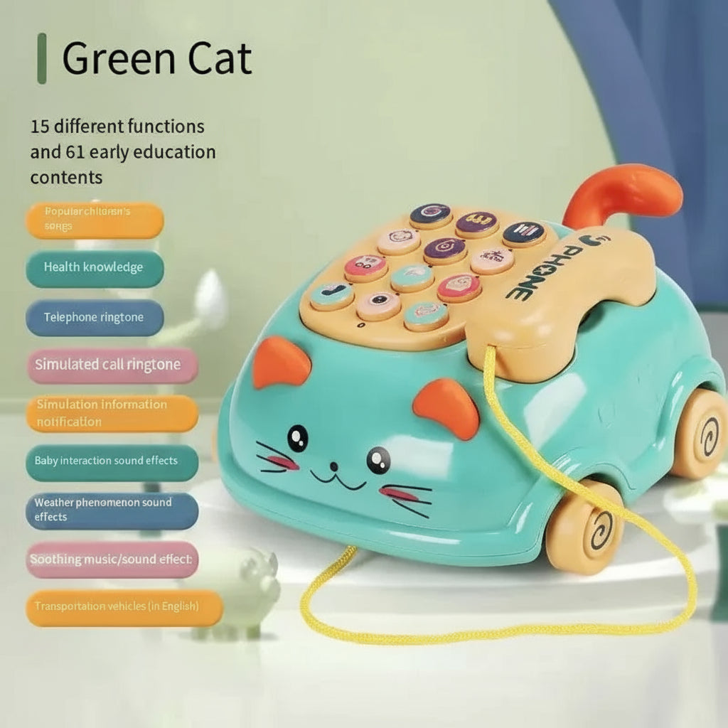 Baby Storyteller Electric Toy Children's Educational Early Learning Simulated Telephone Car Model with Light Music Trikidsworld