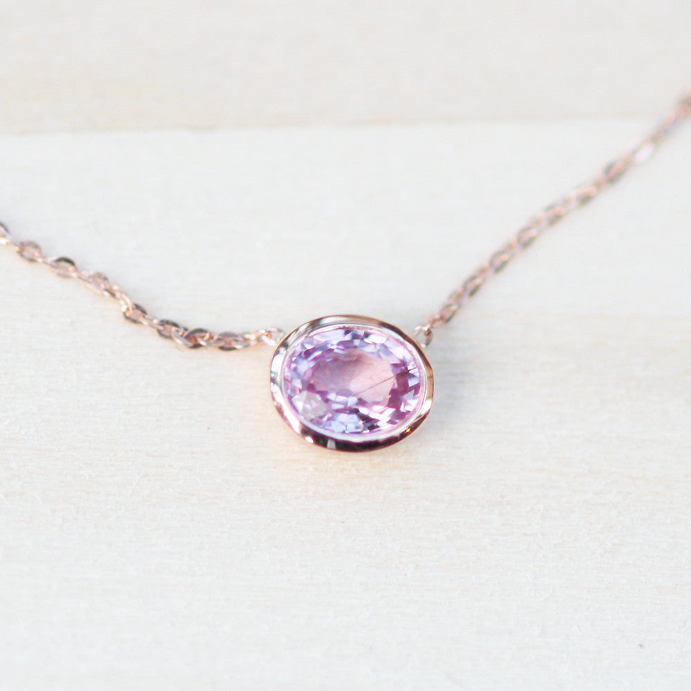 pink sapphire necklace