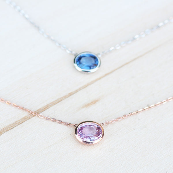 pink sapphire necklace