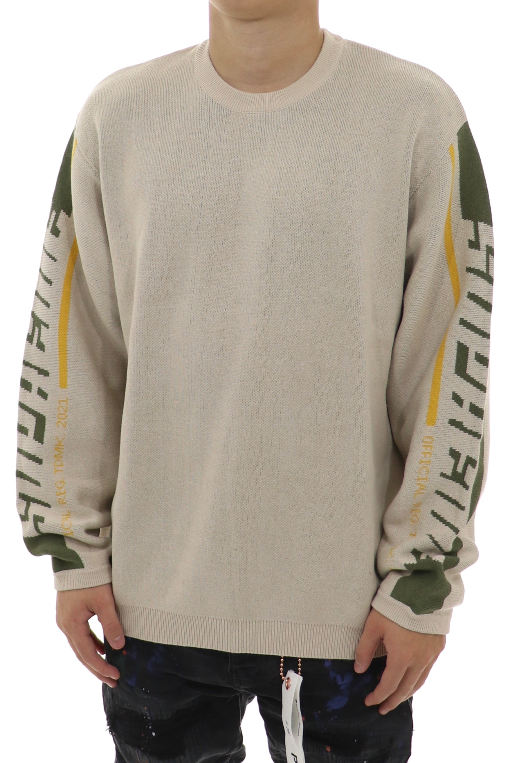 Supreme シュプリーム Sleeve Stripe Sweater 袖ロゴ-