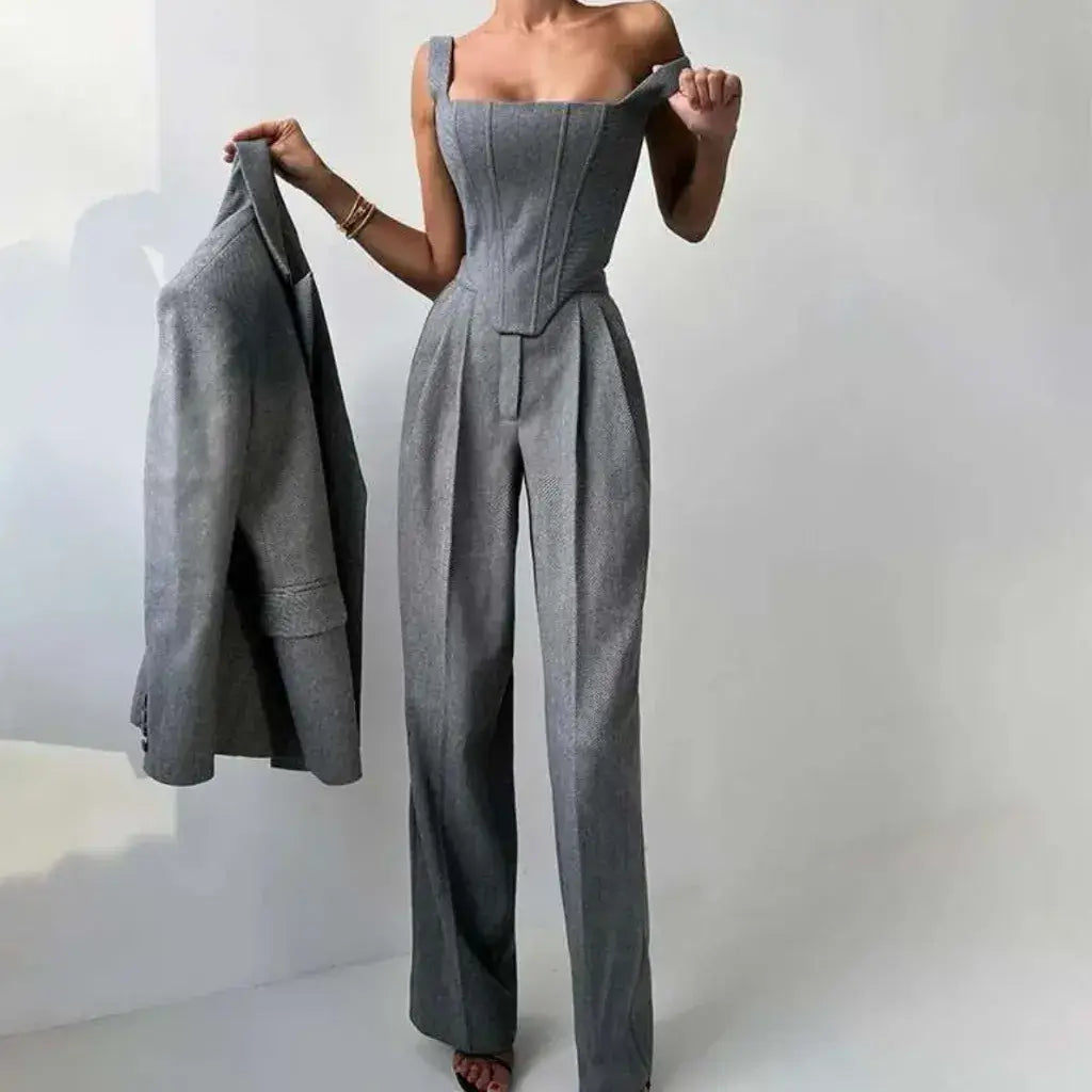 Conjunto Feminino Cinza Divine