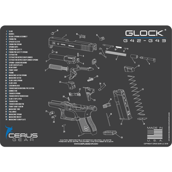 Glock® 4243 Schematic ProMat Opovoo