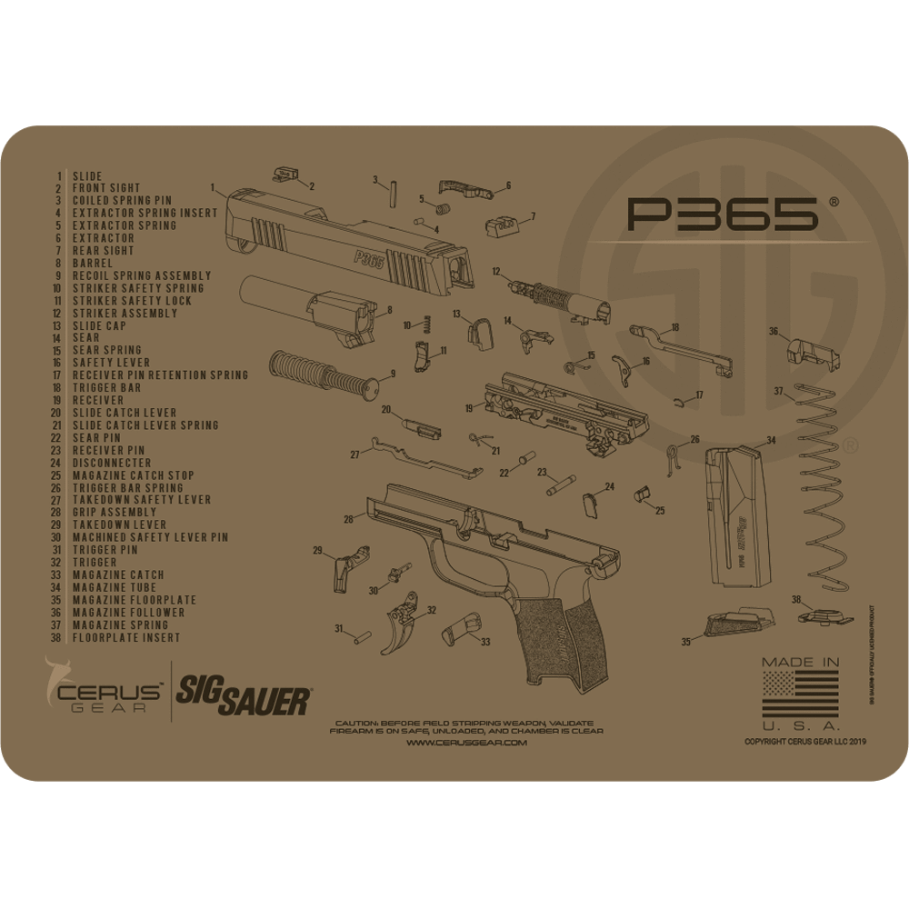 Sig Sauer® P365 Schematic Promat Opovoo Online Shop