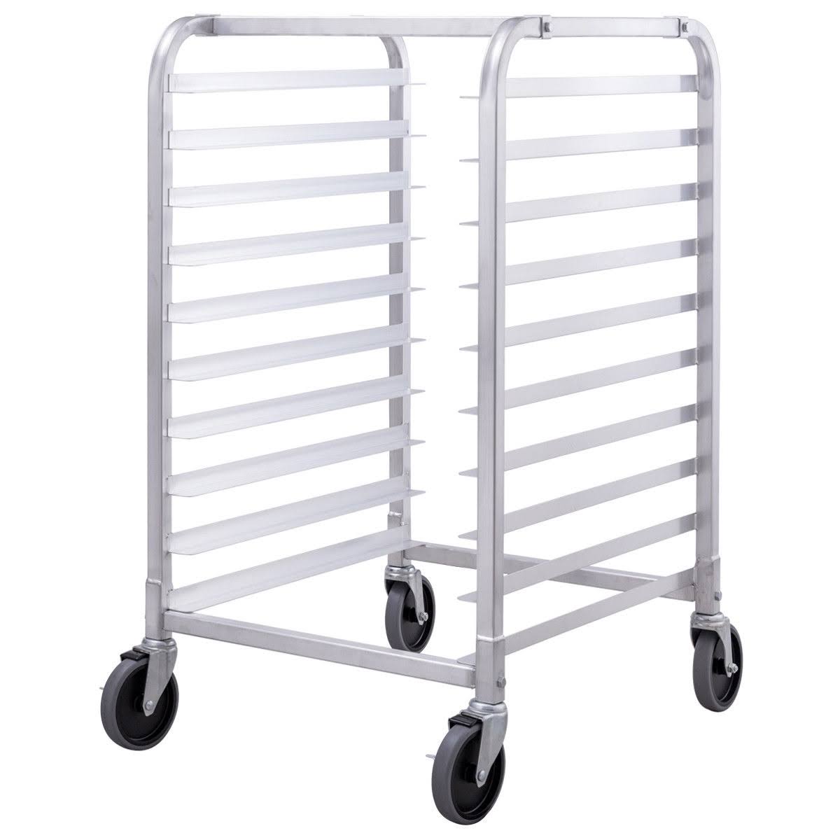 10 Sheet Aluminum Bakery Rack Rolling Commercial Cookie Bun Pan LCL0_U6DZL65