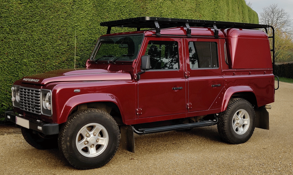 Land Rover Defender 110 Double Cab Full Length Roof Rack with Twin Lad