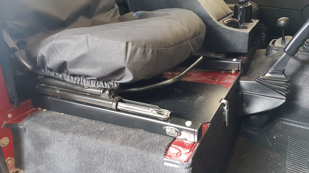 Land Rover Defender Seat Rails Fitting Yorkshire UK Mud UK