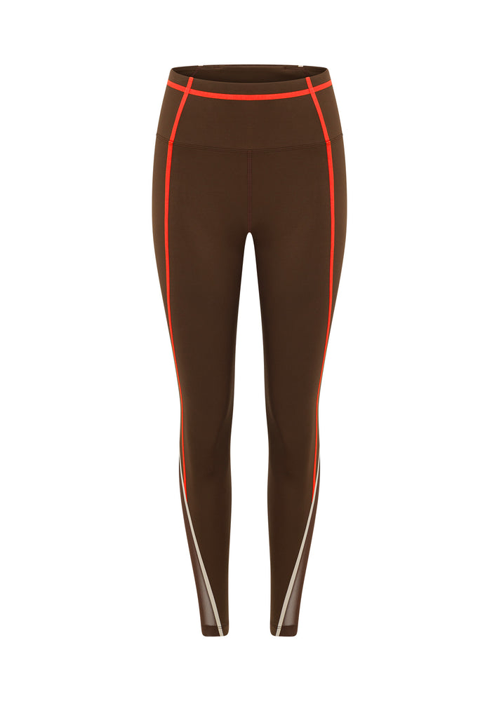 Lorna Jane Keep Your Cool Phone Pocket Ankle Biter Leggings - Espresso Multi Image # 5