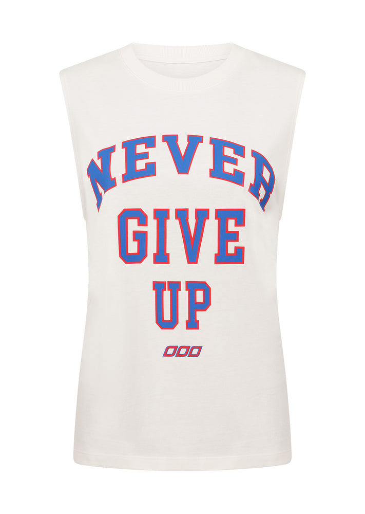 Lorna Jane Never Give up Muscle Tank - Porcelain Image # 5