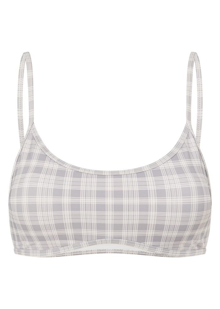 Lorna Jane Country Club Check Sports Bra - Grey Check Image # 5