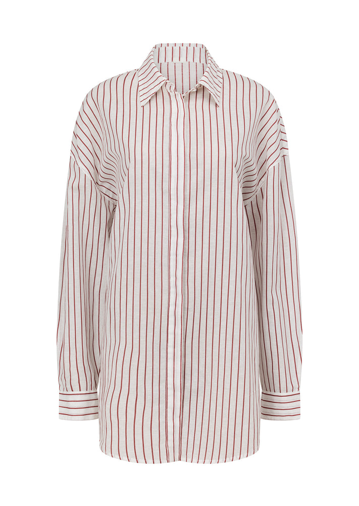 Lorna Jane Summer Holiday Overswim Shirt - Summer Stripe Image # 2