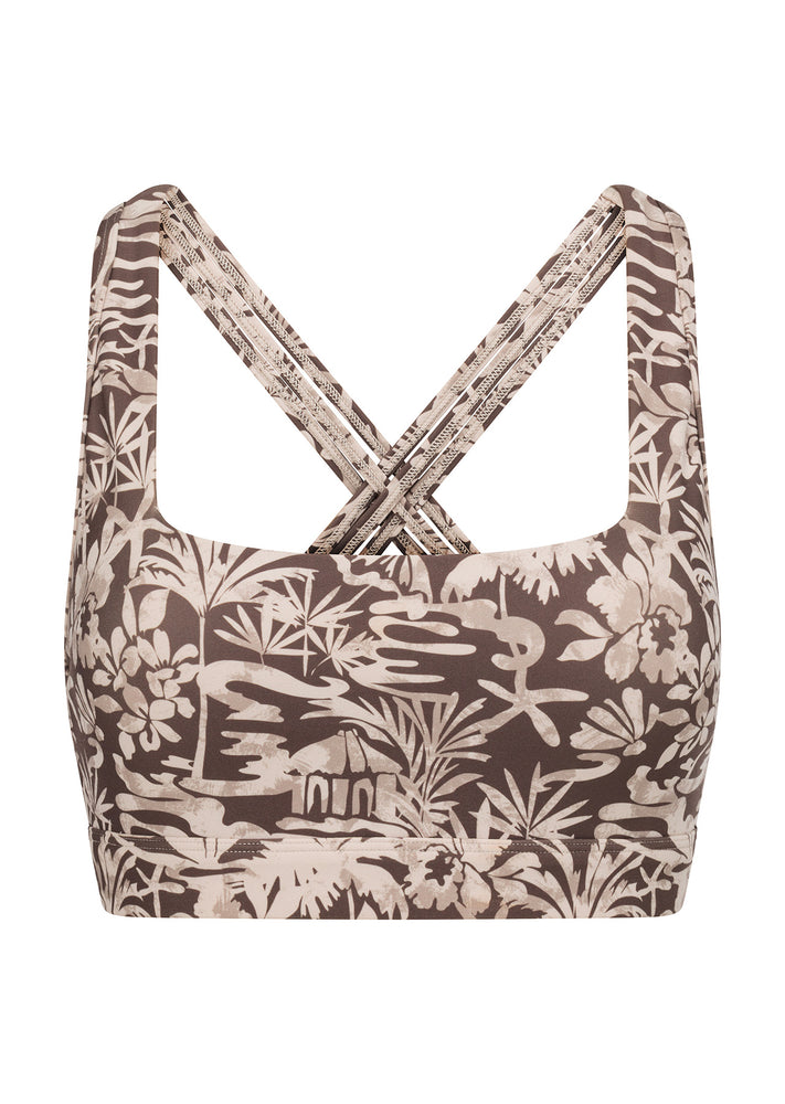 Lorna Jane Dusty Palm Sports Bra - Dusty Palm Print Image # 5