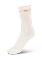 Lorna Jane Cable Knit Crew Socks - Cream & Latte Image # 3