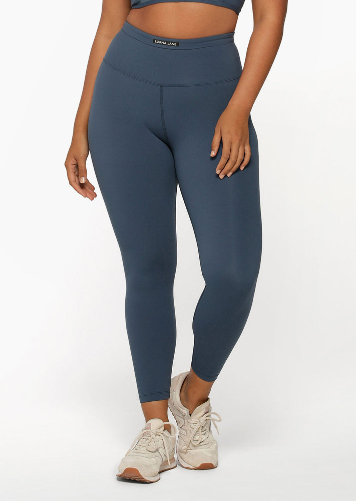 Lorna Jane Mesh Phone Pocket Ankle Biter Leggings - Pale Indigo Image # 1