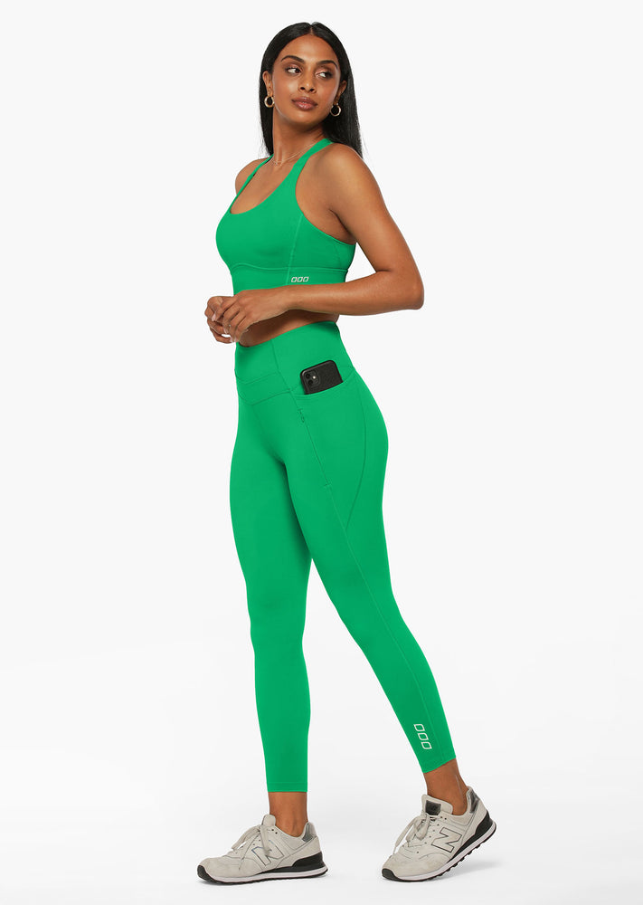 Lorna Jane Zip Pocket Recycled Stomach Support Ankle Biter Leggings - Mojito Image # 1