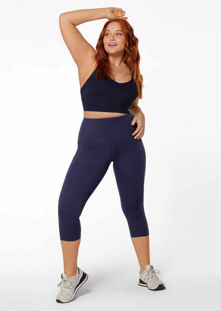 Lorna Jane Distance  Support Phone Pocket 7/8 Leggings - Marine Image # 1