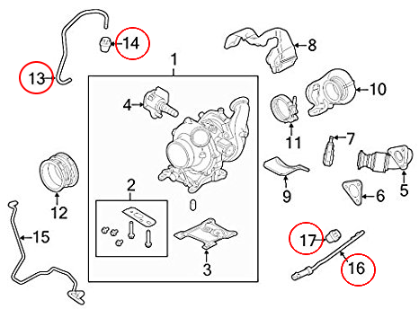 Turbo Coolant and Oil Fitting Kit (2011-2014) - Ford 6.7L ... duramax engine breakdown diagram 