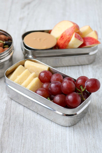 Grapes with cheese, apples and peanut butter
