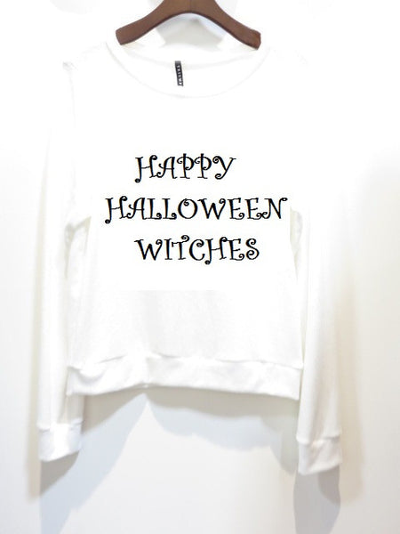 happy halloween witches sweatshirt