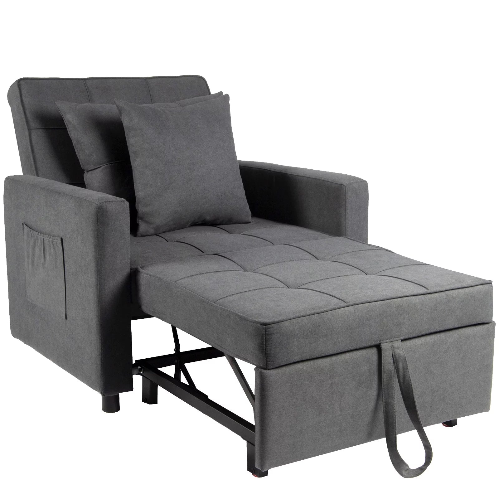 Polar Aurora Sofa Bed 3 in 1 Convertible Chair Bed Lounger Sleeper Chair Single Recliner for Small Space Adjustable Backrest