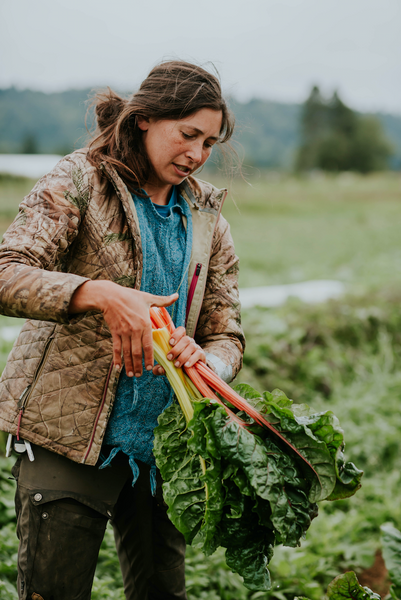 Michelle Week of x̌ast sq̓it (Good Rain Farm) in Cama, WA