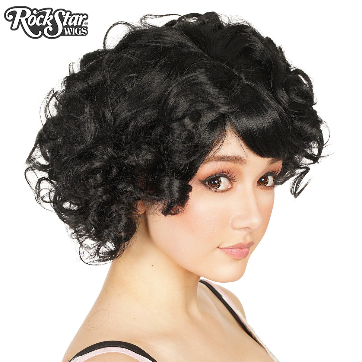 black curly bob wig