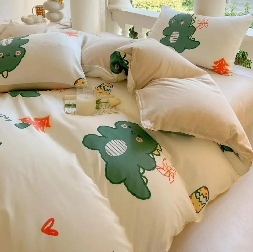 Cute Printed Soft Bed Linen Quilt Sheet @chichicmart