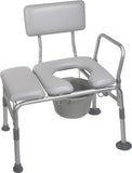 Padded Transfer Bench and Commode Combination