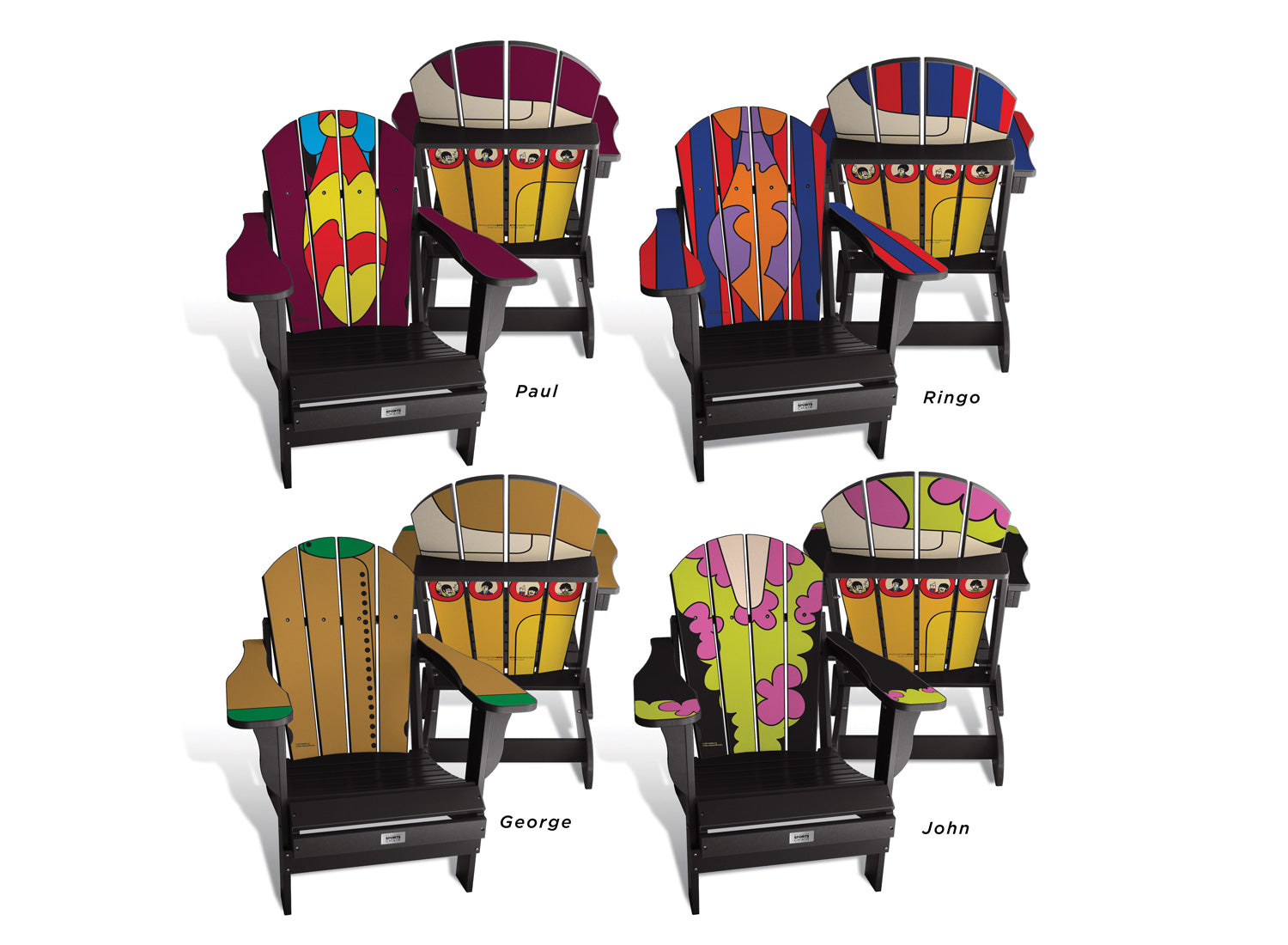 Beatles Combo - Custom Sports Chair -  Fully Completely