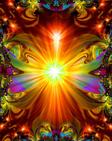 Psychedelic Wall Decor Chakra Art Digital Design Reiki Healing Li Primal Painter