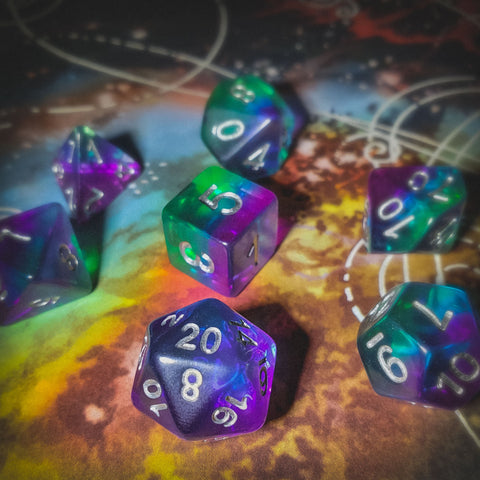 A photo of d20collective's Lucid dice set