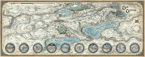 A map of Ten Towns in Icewind Dale