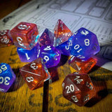 A photo of the Hedronic Serentiy dice set from D20Collective. 