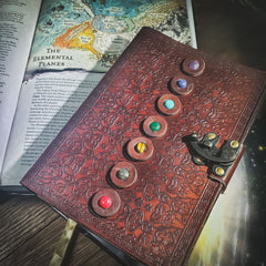 A photo of a leather journal for sale on D20Collective