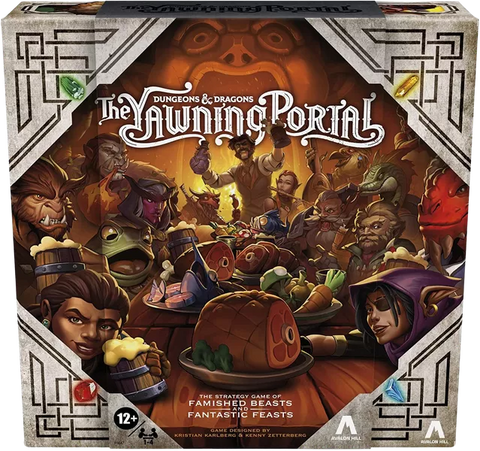 An image of the cover of the Yawning Portal Game. It shows a variety of different fantasy adventurers gathered in a tavern, merrymaking