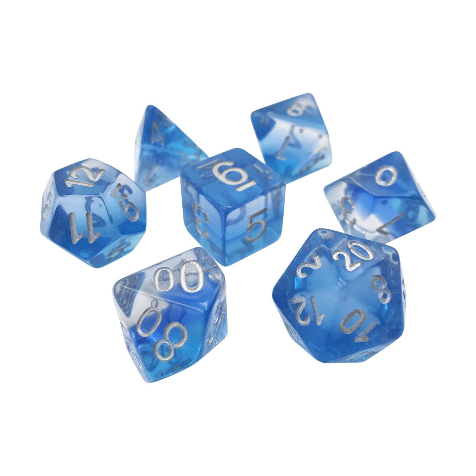 Download Dice Ice Baby Blue7 Piece Dnd Dice Set Rpg Gaming Dice D20 Collective