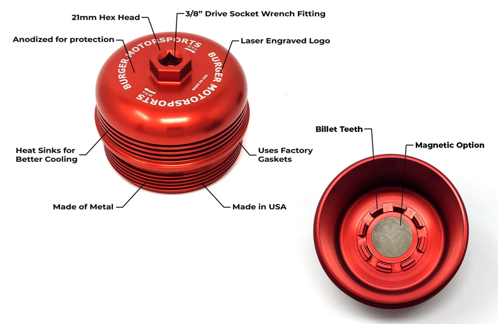 BMS Billet BMW Oil Filter Cap for N54 N55 S55 N52 N20 N26 Engines 11427525334