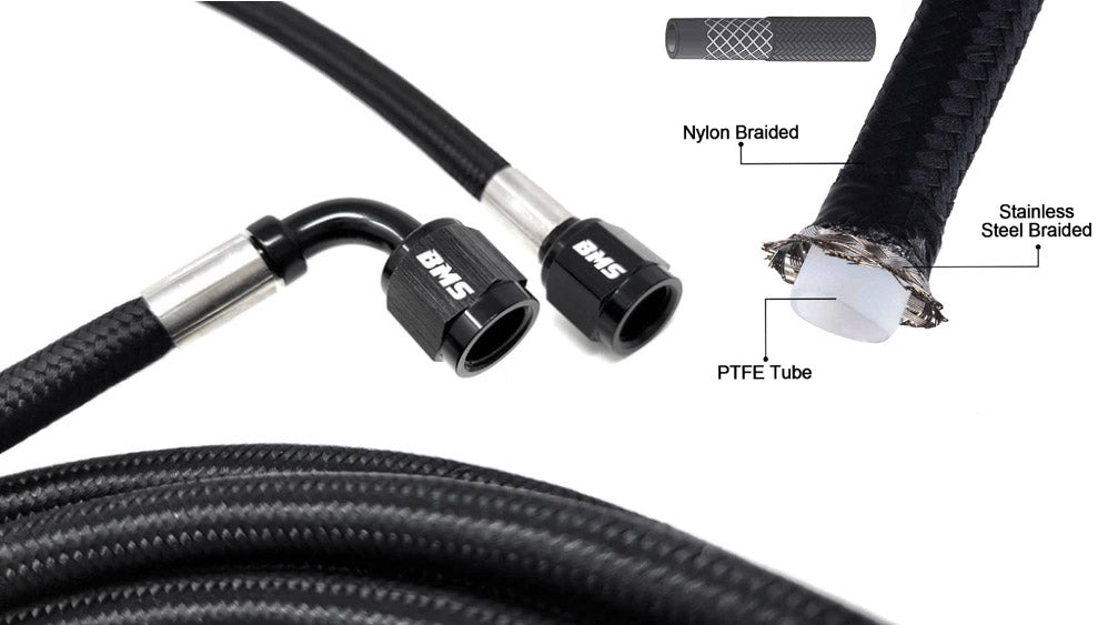 steel braided methanol lines