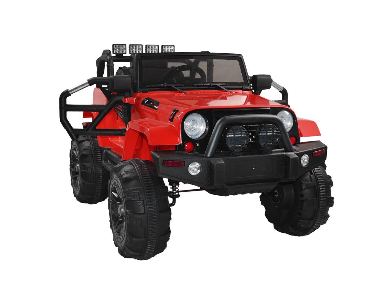 12V MP3 Kids Ride On Car Truck with Remote Control 3 Speed LED Lights Red Gift