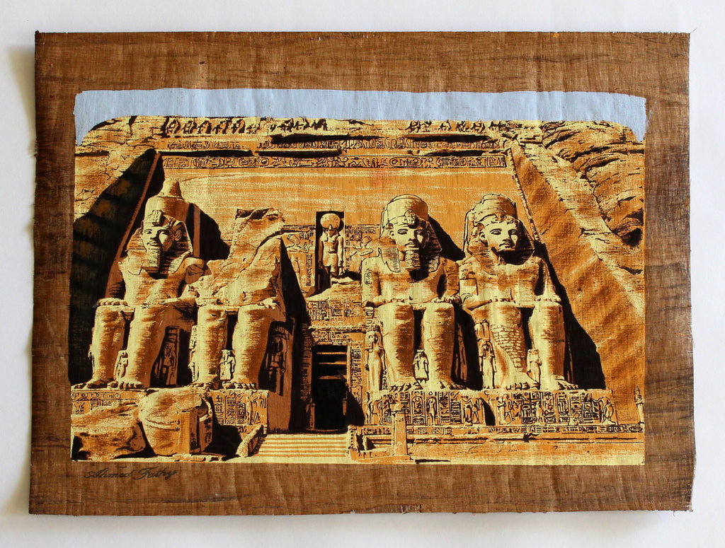 Great Temple Of Abu Simbel Ancient Egyptian Papyrus