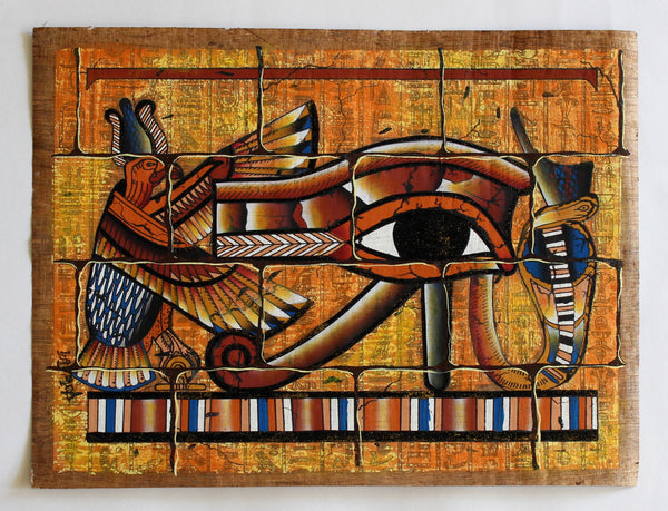 Eye Of Horus Mural Ancient Egyptian Papyrus Painting